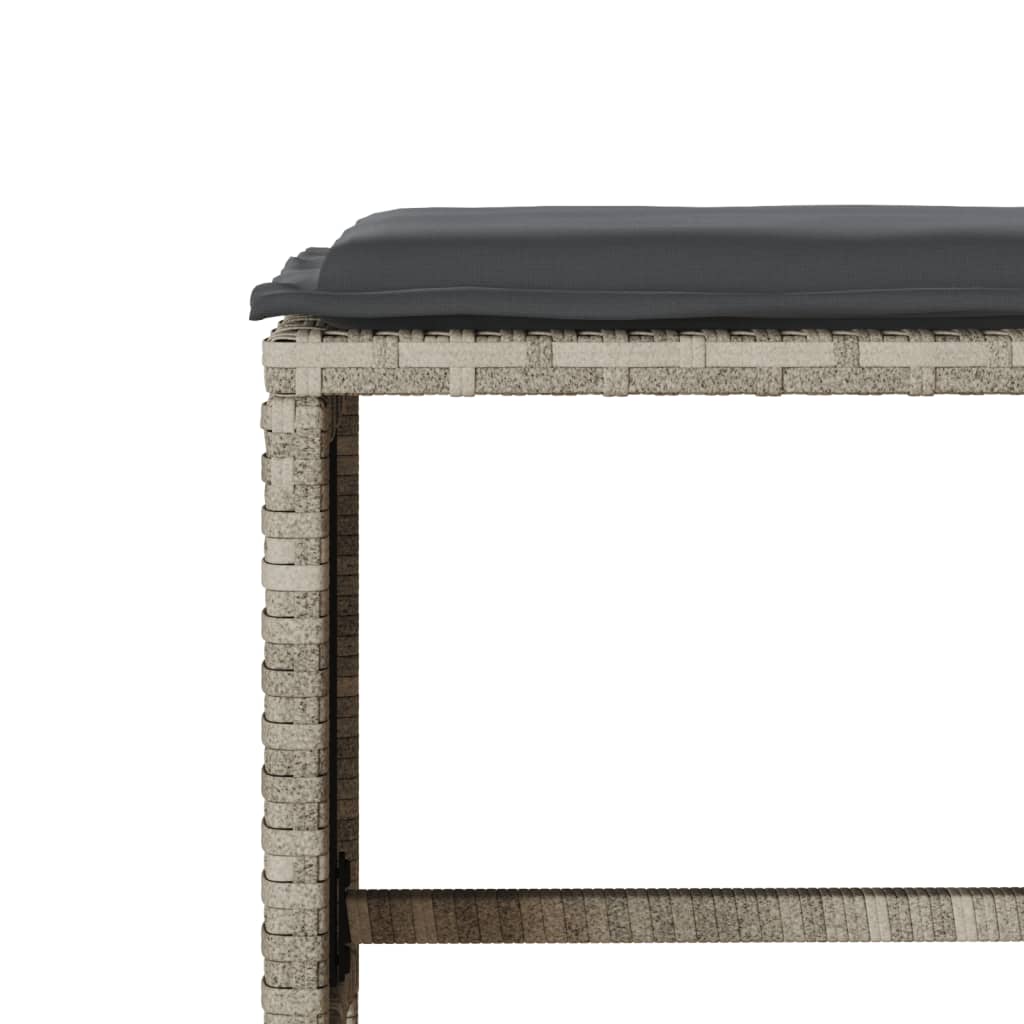 Set canapea de grădină cu perne, 4 piese, gri deschis poliratan GartenMobel Dekor