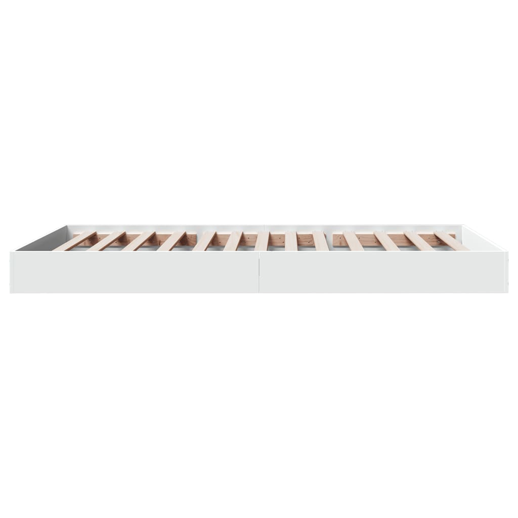Cadru de pat, alb, 100x200 cm, lemn prelucrat GartenMobel Dekor