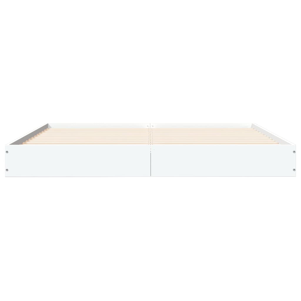 Cadru de pat, alb, 160x200 cm, lemn prelucrat GartenMobel Dekor