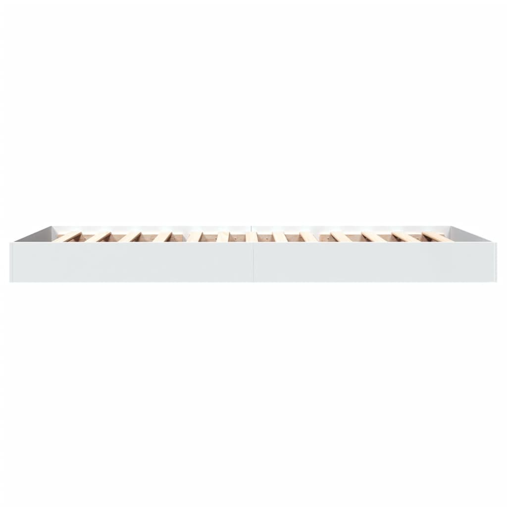 Cadru de pat, alb, 75x190 cm, lemn prelucrat GartenMobel Dekor