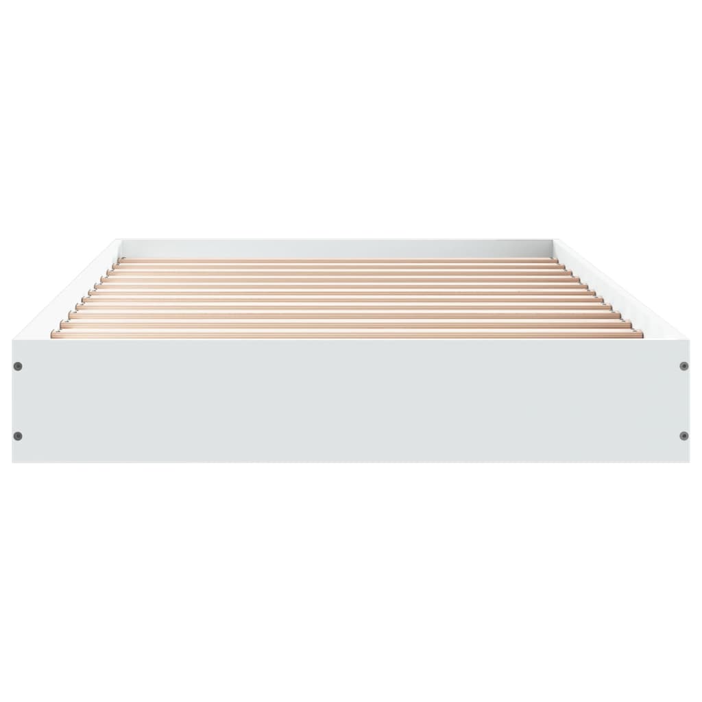 Cadru de pat, alb, 75x190 cm, lemn prelucrat GartenMobel Dekor