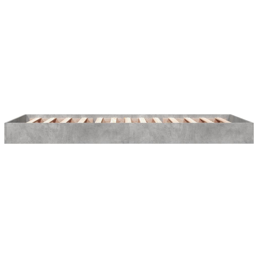 Cadru de pat, gri beton, 75x190 cm, lemn prelucrat GartenMobel Dekor
