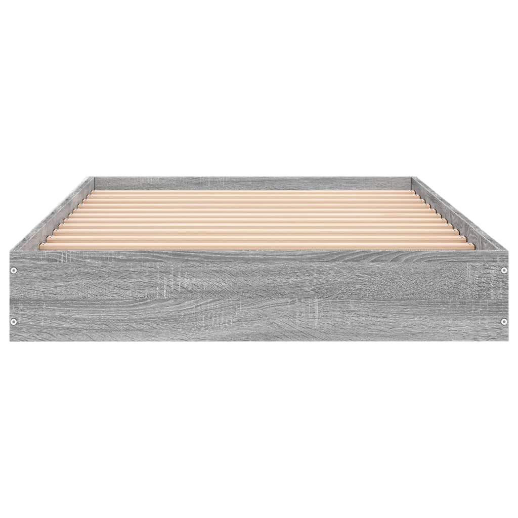 Cadru de pat, gri sonoma, 75x190 cm, lemn prelucrat GartenMobel Dekor