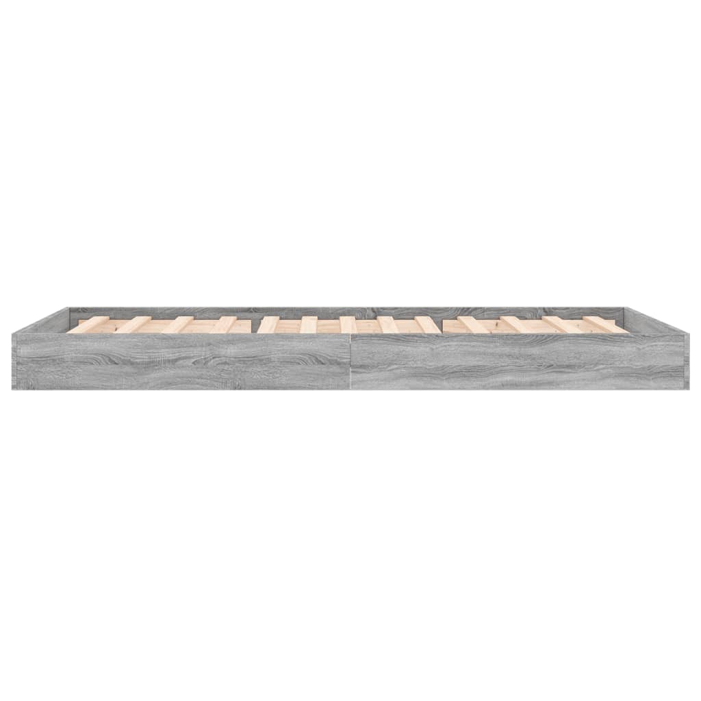 Cadru de pat, gri sonoma, 75x190 cm, lemn prelucrat GartenMobel Dekor