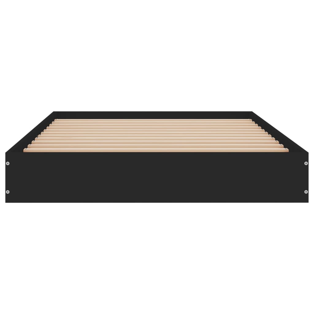 Cadru de pat, negru, 100x200 cm, lemn prelucrat GartenMobel Dekor
