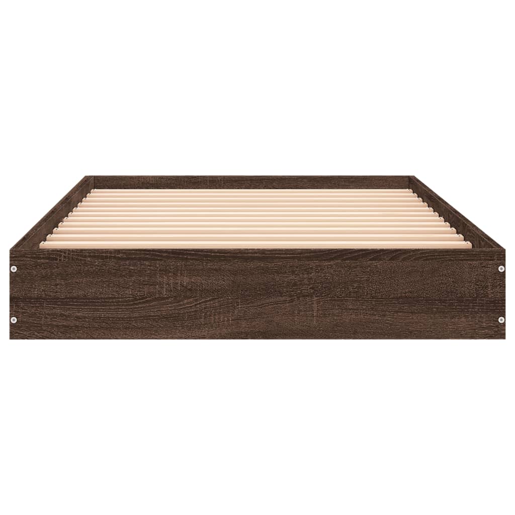 Cadru de pat, stejar maro, 75x190 cm, lemn prelucrat GartenMobel Dekor
