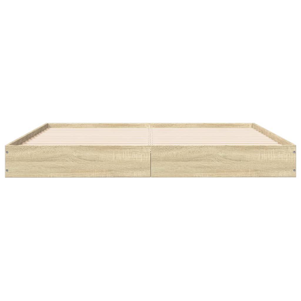 Cadru de pat, stejar sonoma, 160x200 cm, lemn prelucrat GartenMobel Dekor