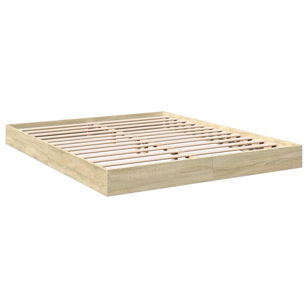 Cadru de pat, stejar sonoma, 160x200 cm, lemn prelucrat GartenMobel Dekor
