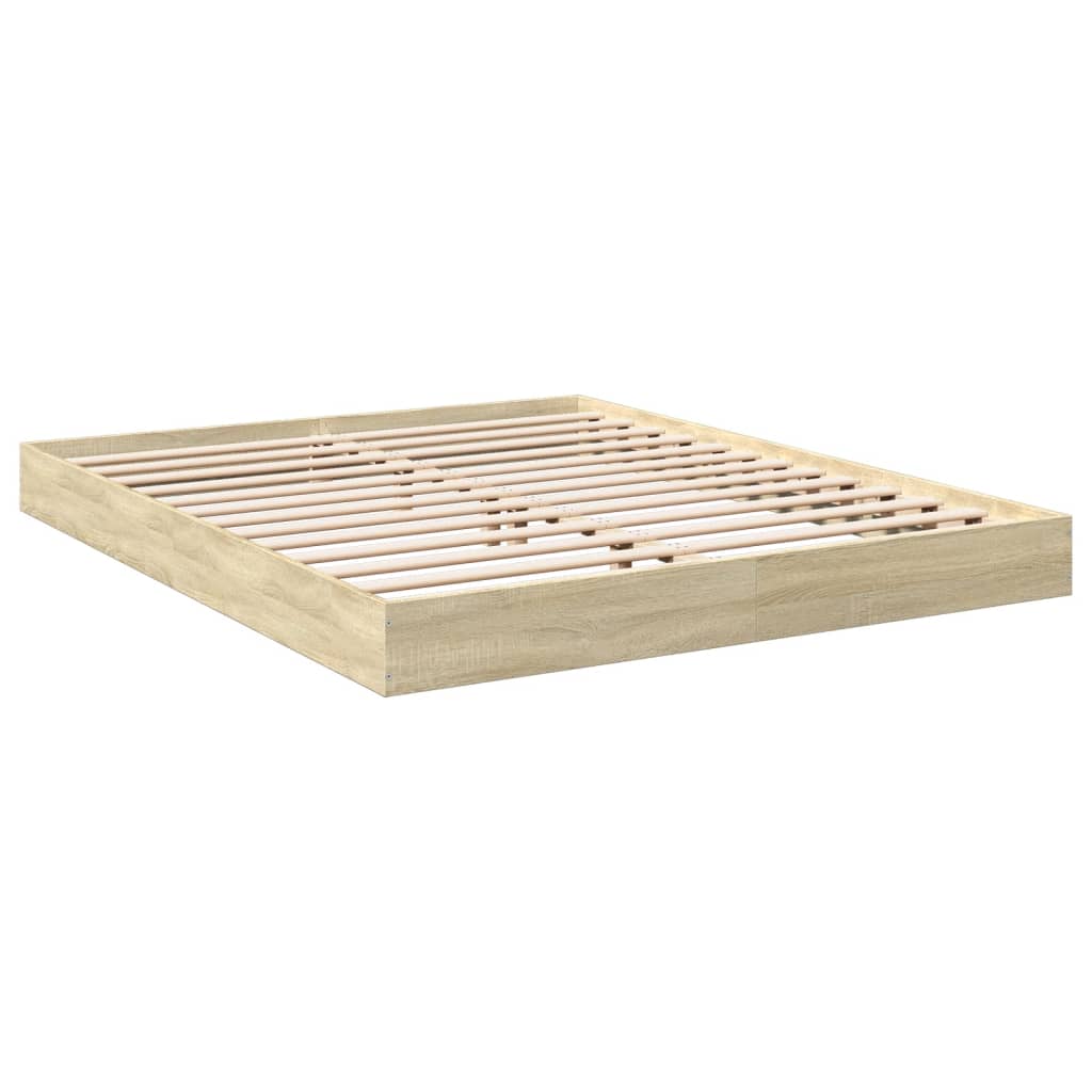 Cadru de pat, stejar sonoma, 160x200 cm, lemn prelucrat GartenMobel Dekor