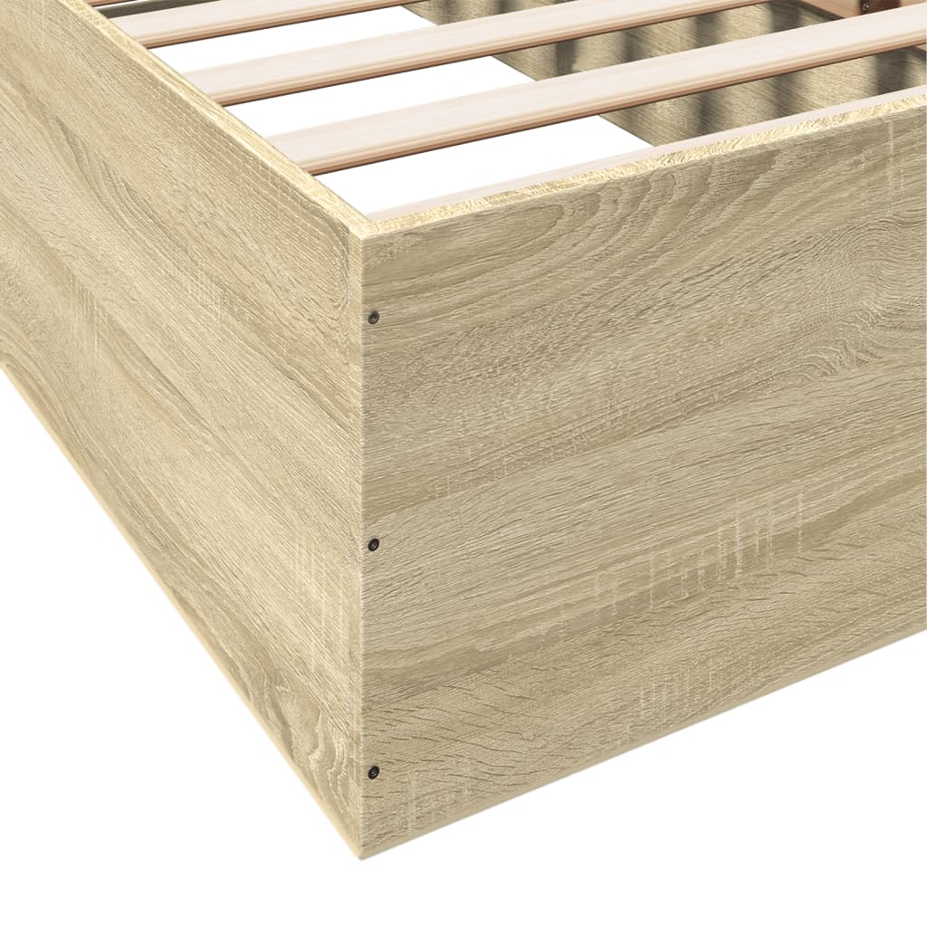 Cadru de pat, stejar sonoma, 75x190 cm, lemn prelucrat GartenMobel Dekor