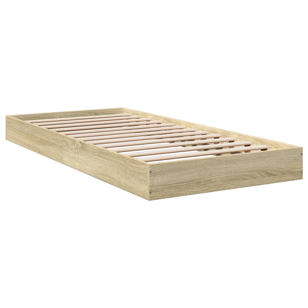 Cadru de pat, stejar sonoma, 75x190 cm, lemn prelucrat GartenMobel Dekor