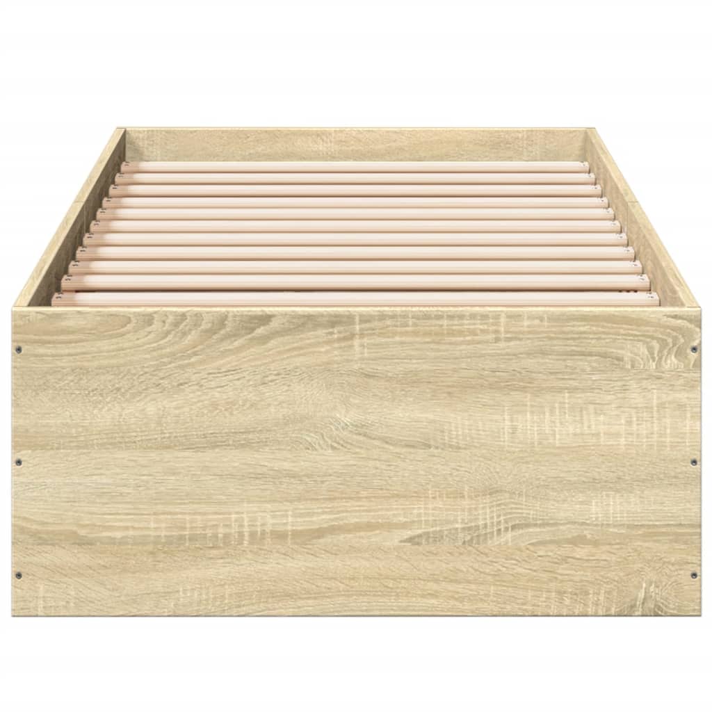 Cadru de pat, stejar sonoma, 75x190 cm, lemn prelucrat GartenMobel Dekor