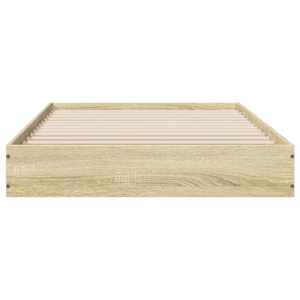 Cadru de pat, stejar sonoma, 75x190 cm, lemn prelucrat GartenMobel Dekor