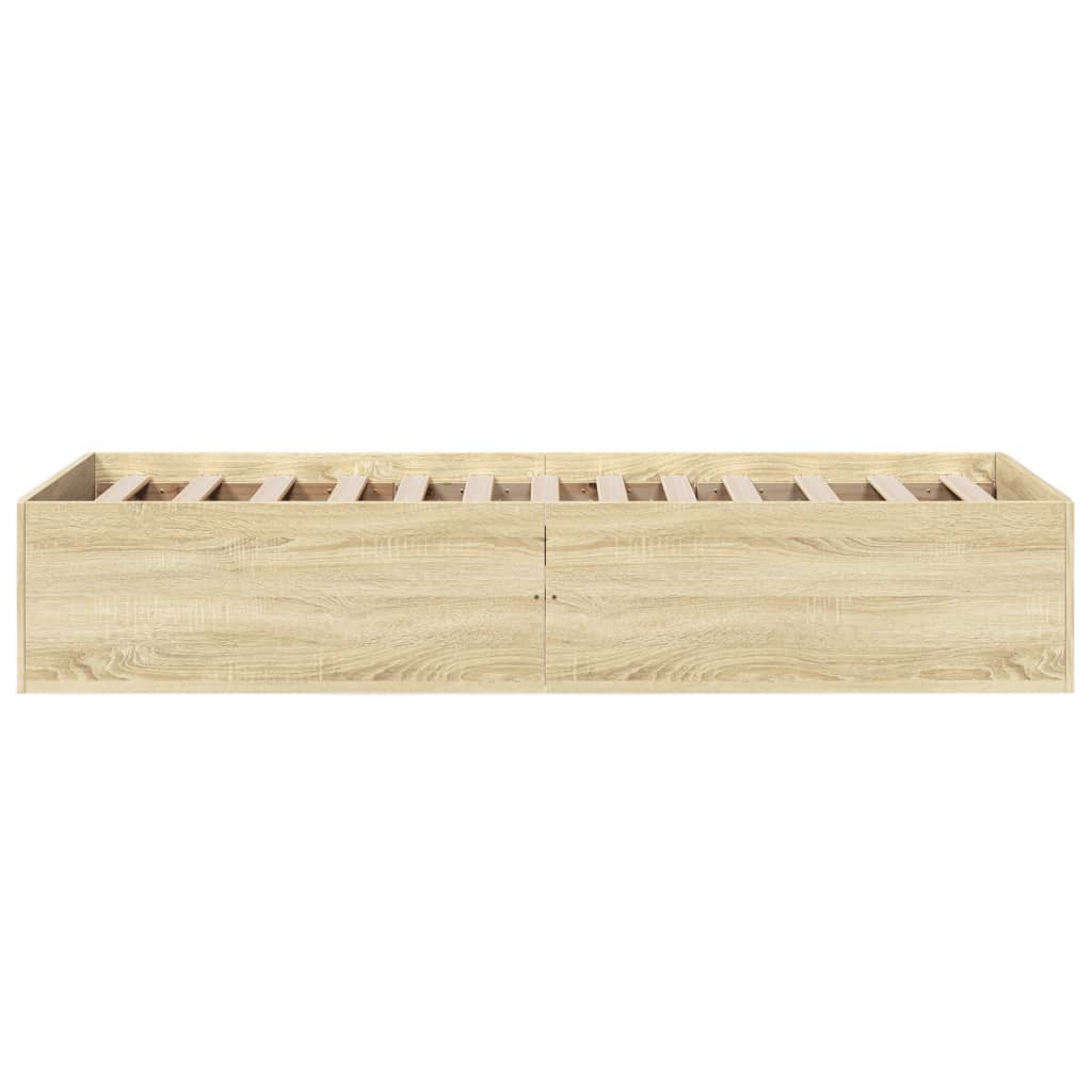 Cadru de pat, stejar sonoma, 75x190 cm, lemn prelucrat GartenMobel Dekor