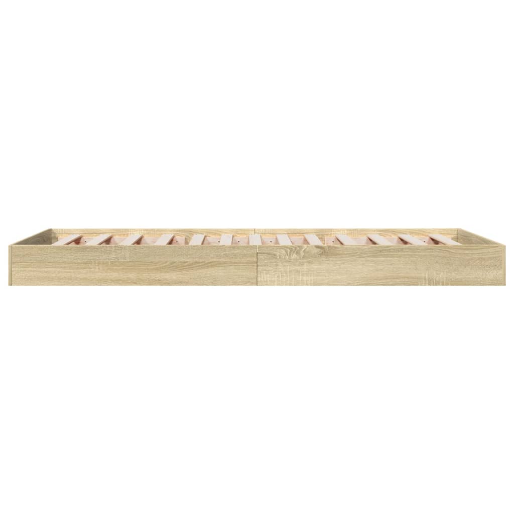 Cadru de pat, stejar sonoma, 75x190 cm, lemn prelucrat GartenMobel Dekor