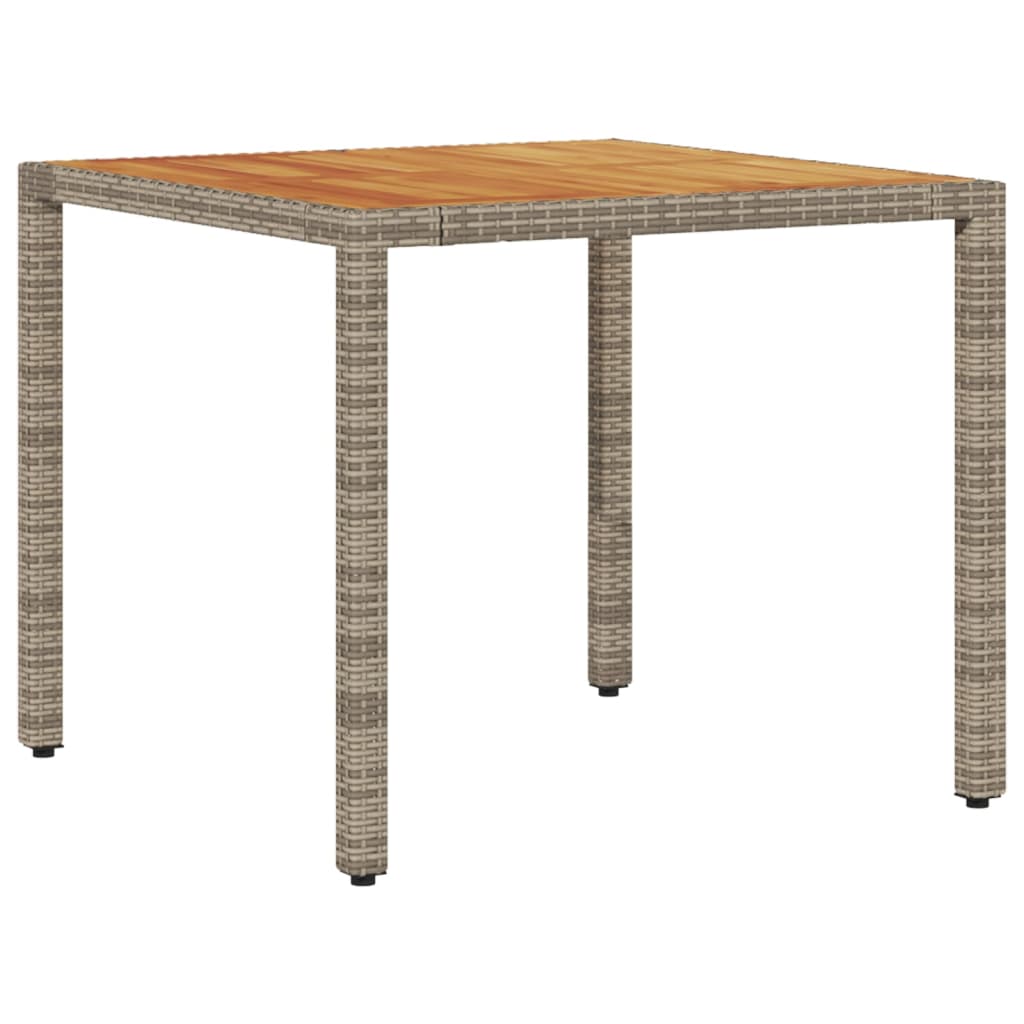 Set mobilier grădină cu perne 3 piese gri poliratan/lemn acacia GartenMobel Dekor