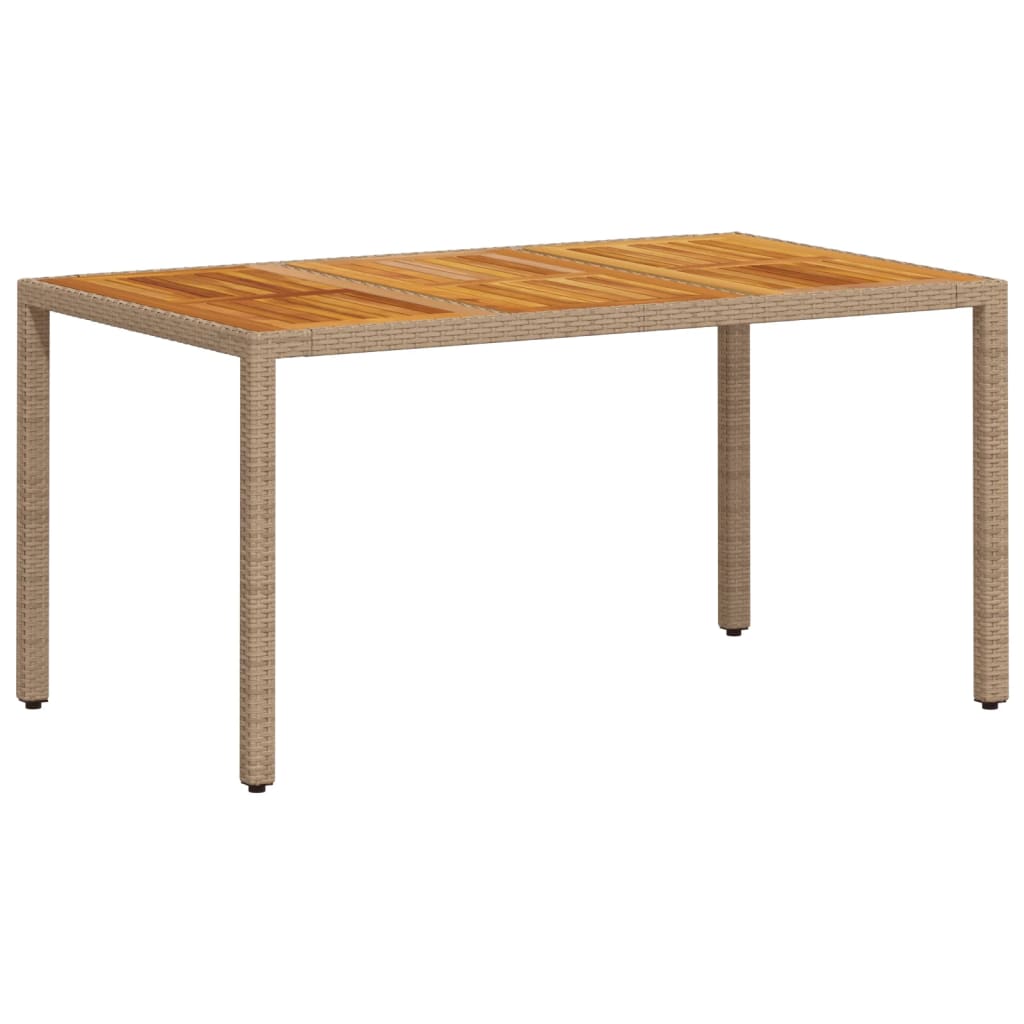 Set mobilier grădină cu perne 5 piese bej poliratan/lemn acacia GartenMobel Dekor