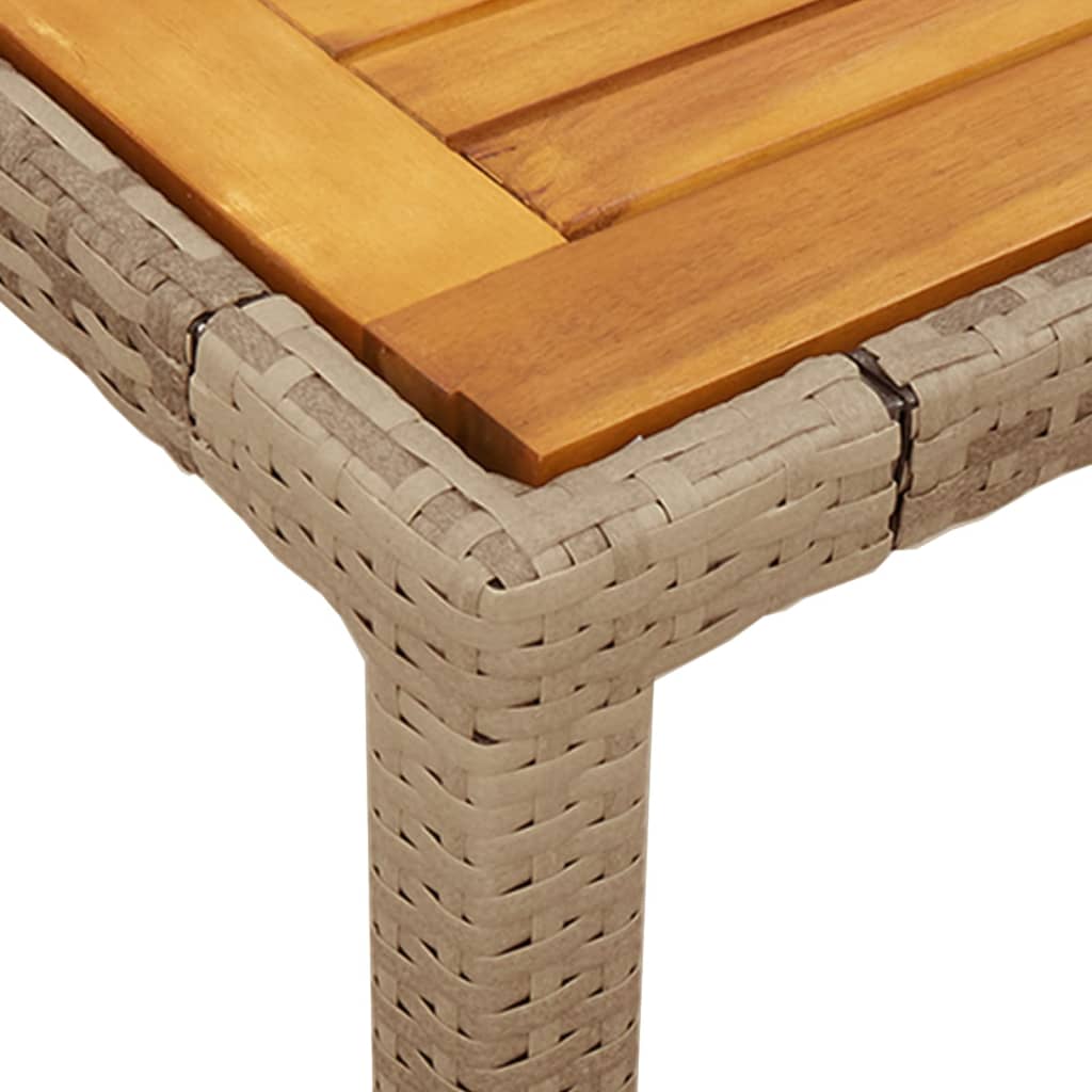 Set mobilier grădină cu perne 7 piese bej poliratan/lemn acacia GartenMobel Dekor