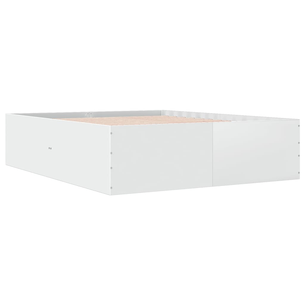 Cadru de pat, alb, 160x200 cm, lemn prelucrat GartenMobel Dekor