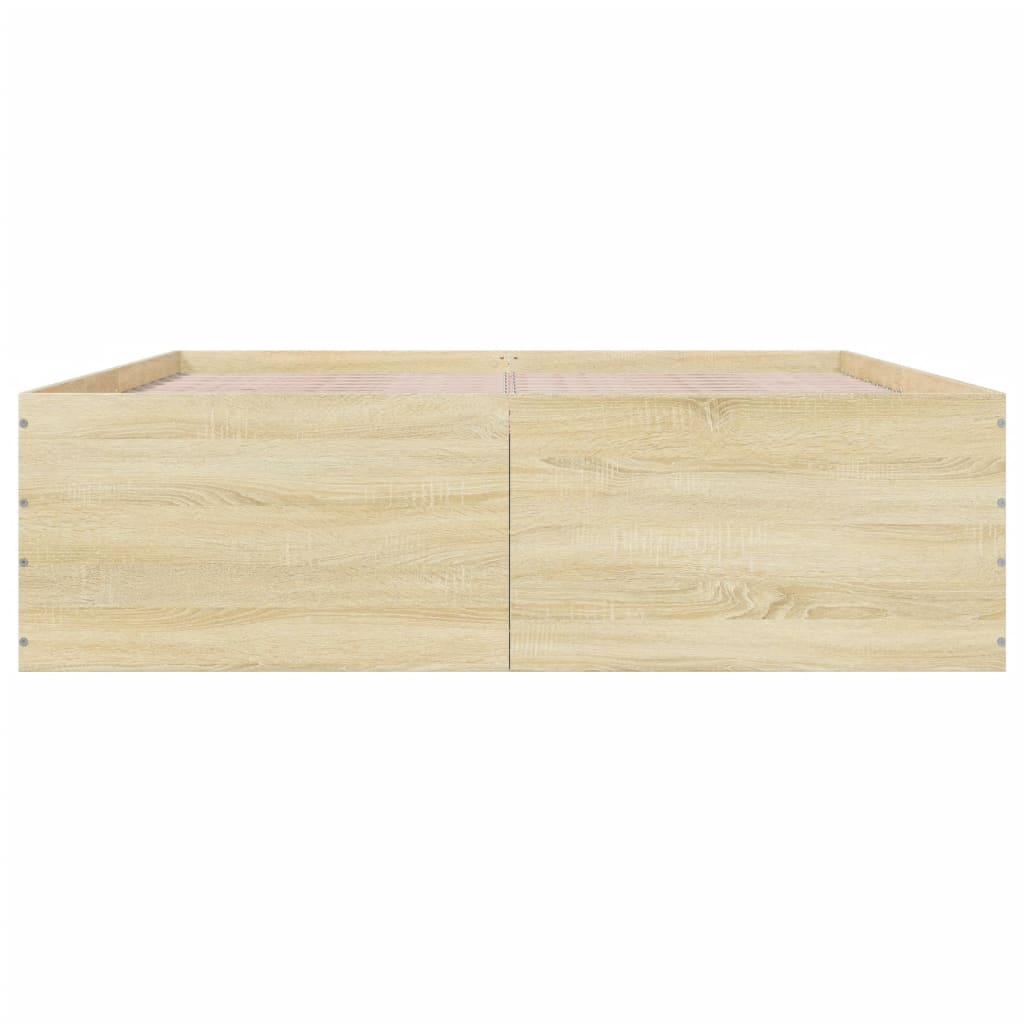 Cadru de pat, stejar sonoma, 160x200 cm, lemn prelucrat GartenMobel Dekor