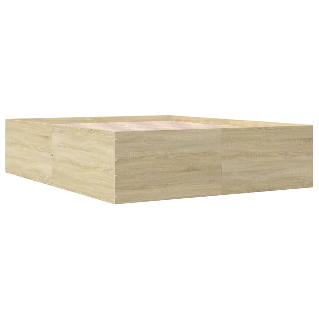 Cadru de pat, stejar sonoma, 160x200 cm, lemn prelucrat GartenMobel Dekor