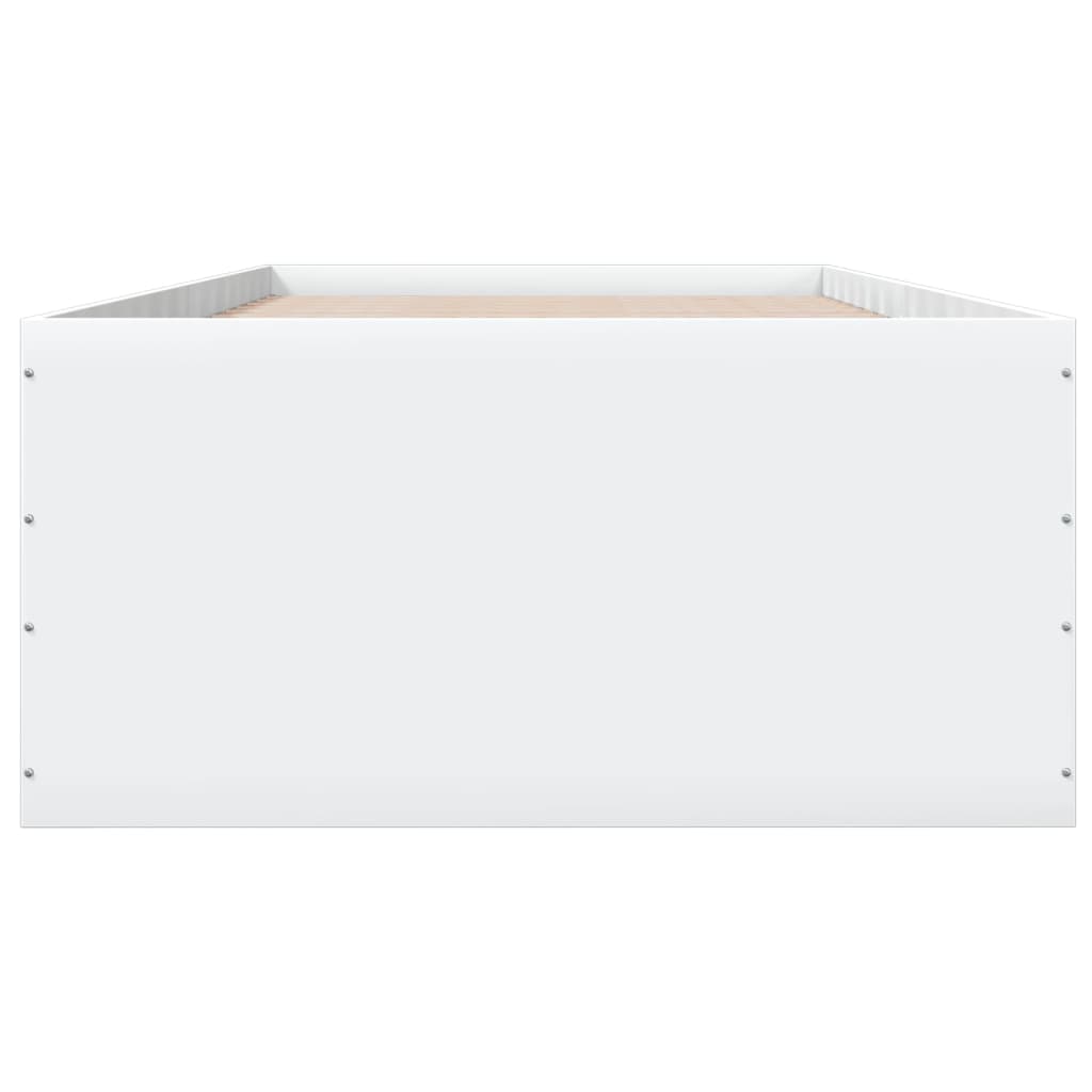 Cadru de pat, alb, 100x200 cm, lemn prelucrat GartenMobel Dekor
