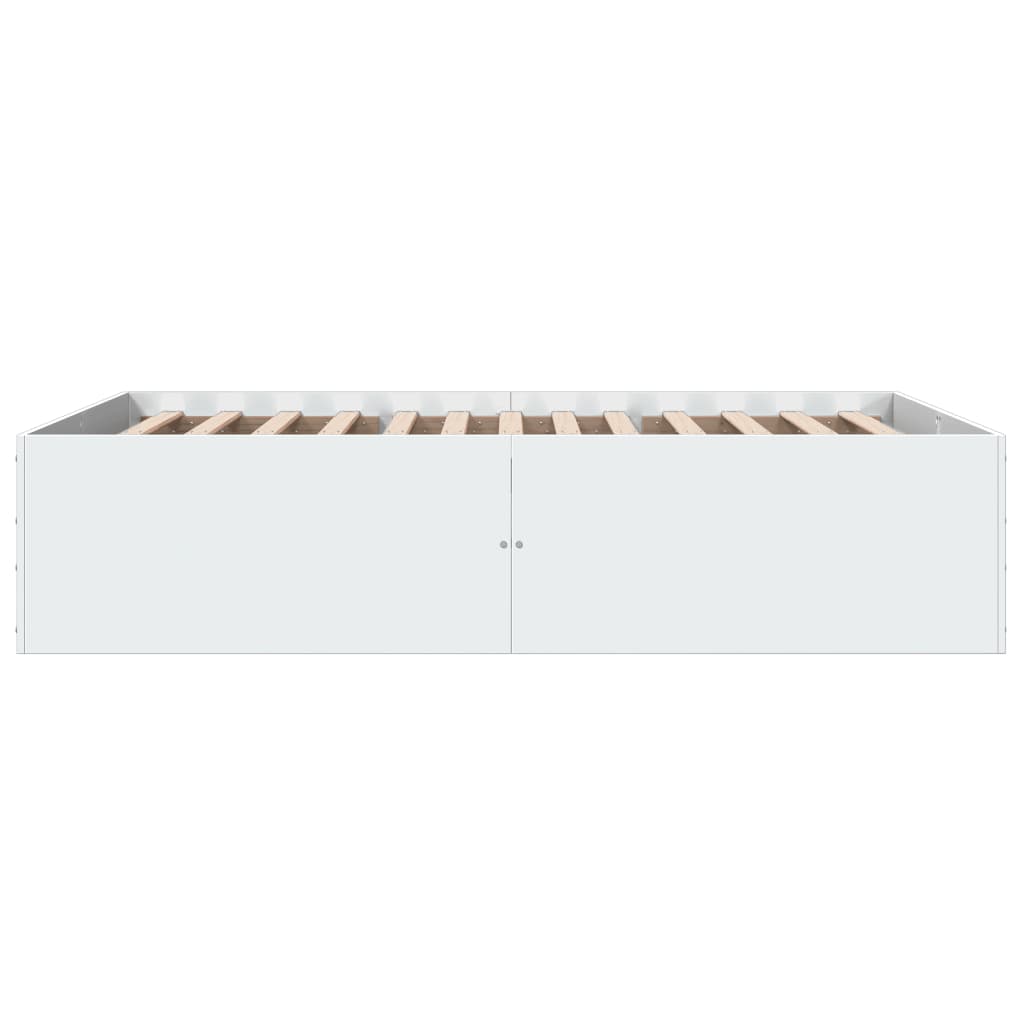 Cadru de pat, alb, 120x190 cm, lemn prelucrat GartenMobel Dekor