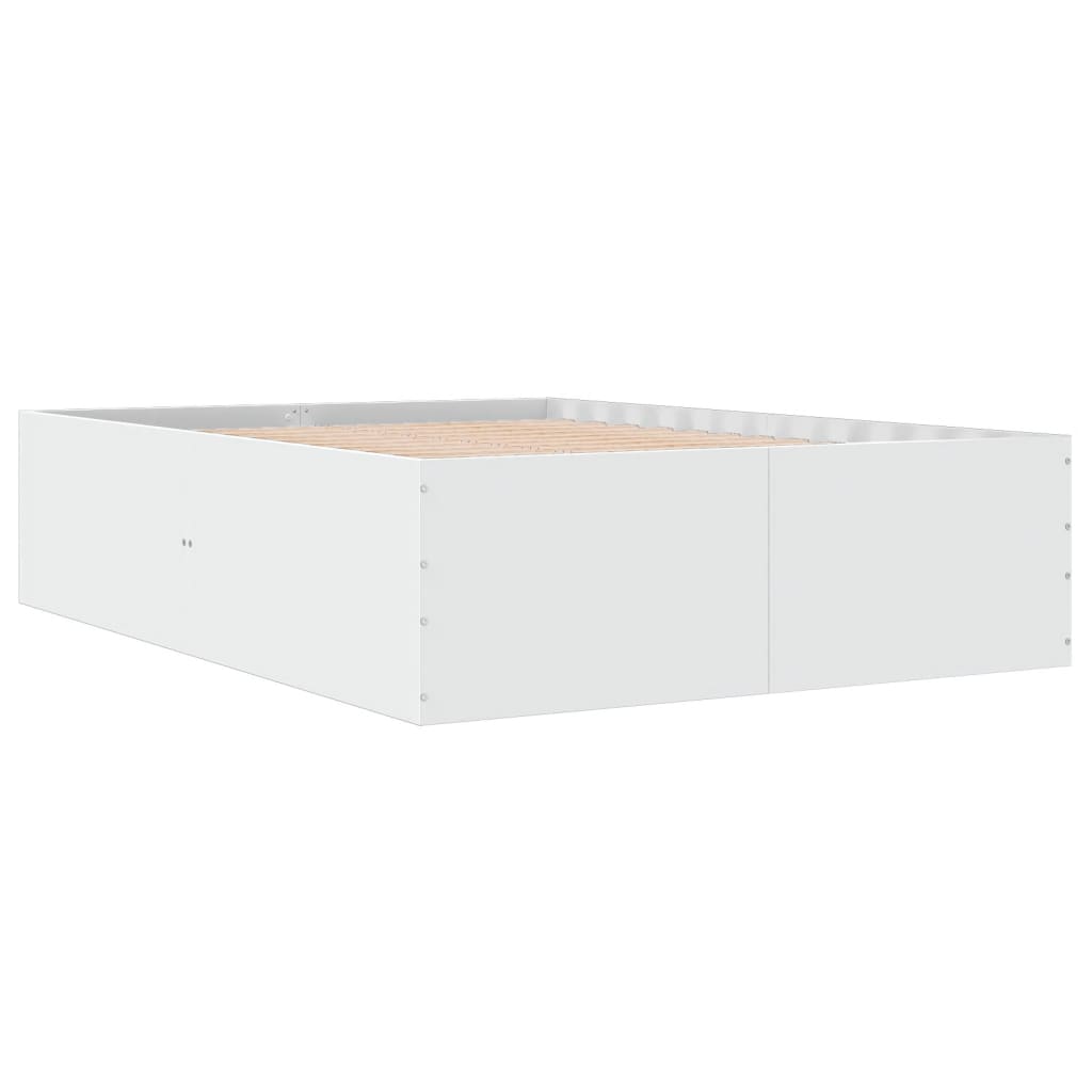 Cadru de pat, alb, 120x190 cm, lemn prelucrat GartenMobel Dekor