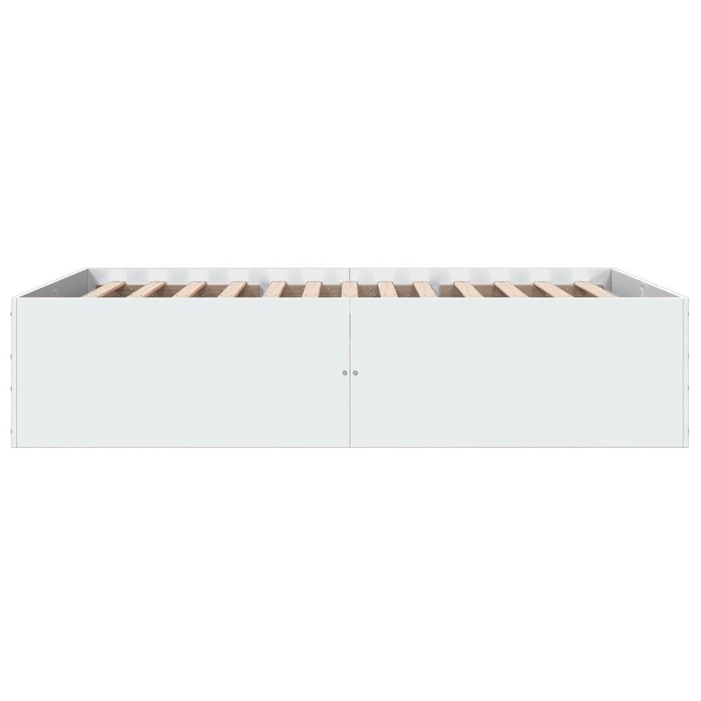 Cadru de pat, alb ,135x190 cm, lemn prelucrat GartenMobel Dekor