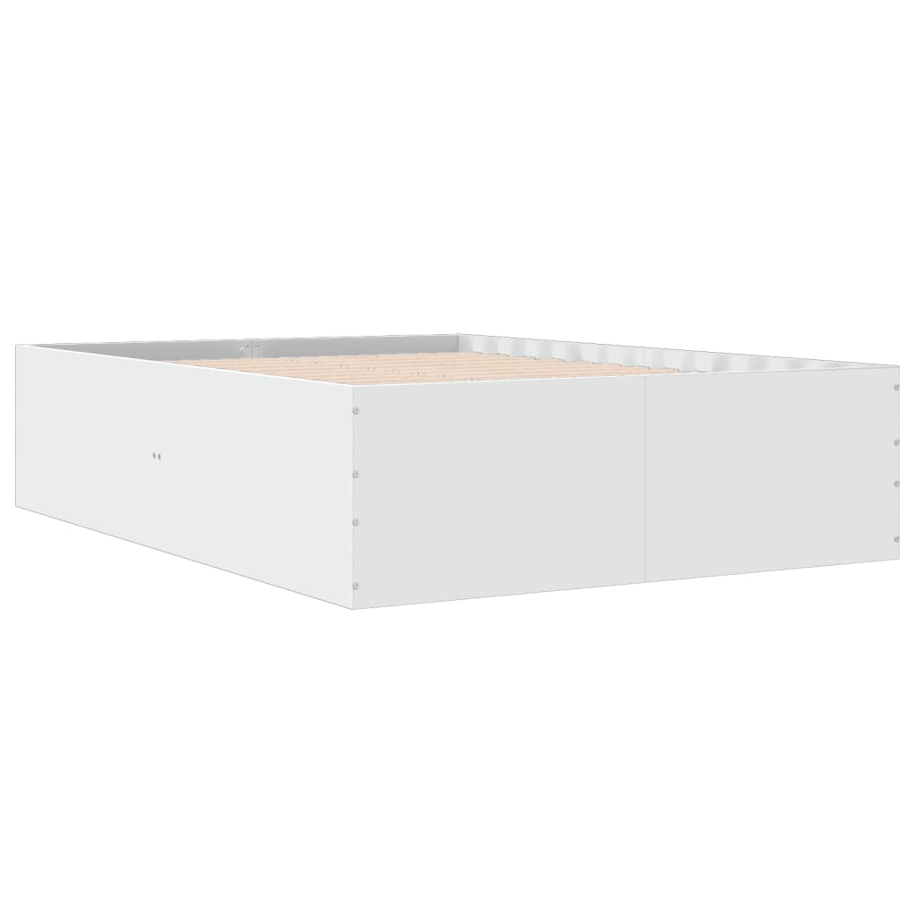 Cadru de pat, alb ,135x190 cm, lemn prelucrat GartenMobel Dekor