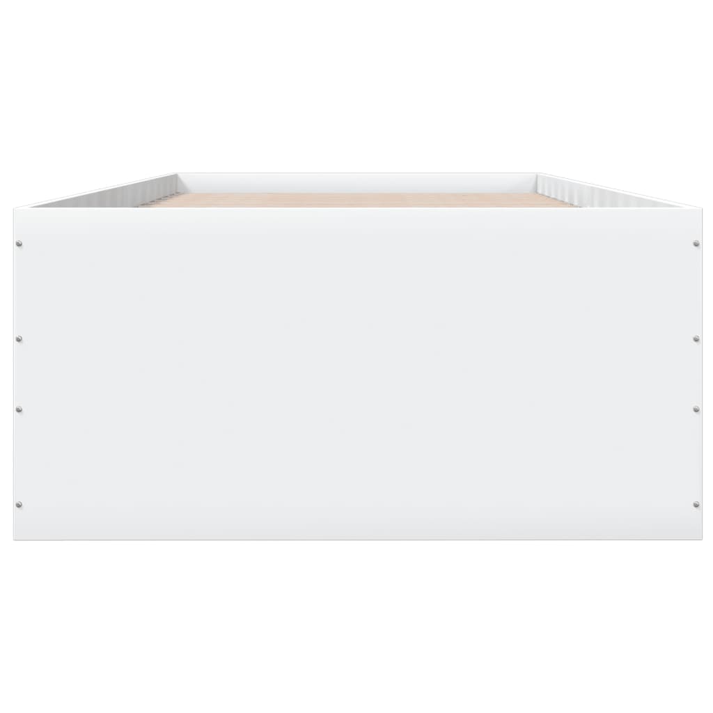 Cadru de pat, alb, 75x190 cm, lemn prelucrat GartenMobel Dekor
