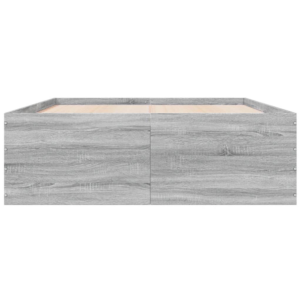Cadru de pat, gri sonoma, 120x190 cm, lemn prelucrat GartenMobel Dekor