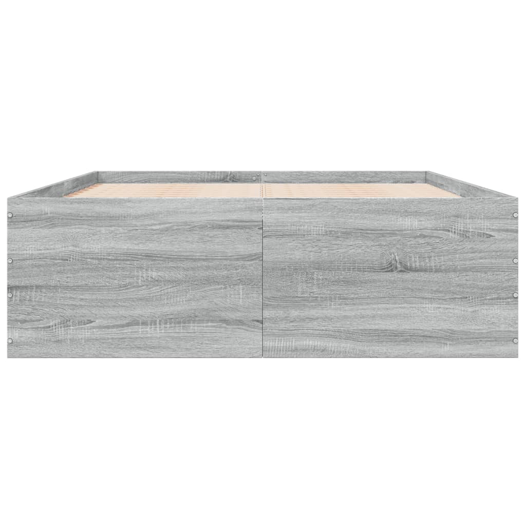 Cadru de pat, gri sonoma, 120x200 cm, lemn prelucrat GartenMobel Dekor