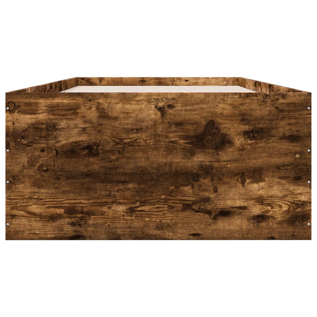 Cadru de pat, stejar fumuriu, 100x200 cm, lemn prelucrat GartenMobel Dekor