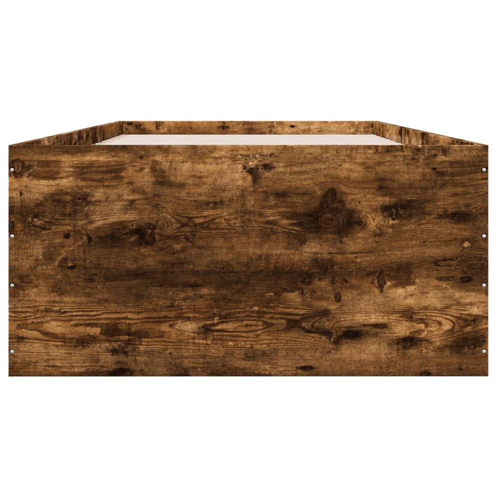 Cadru de pat, stejar fumuriu, 75x190 cm, lemn prelucrat GartenMobel Dekor