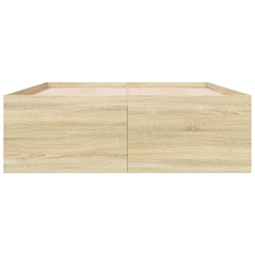 Cadru de pat, stejar sonoma, 120x190 cm, lemn prelucrat GartenMobel Dekor