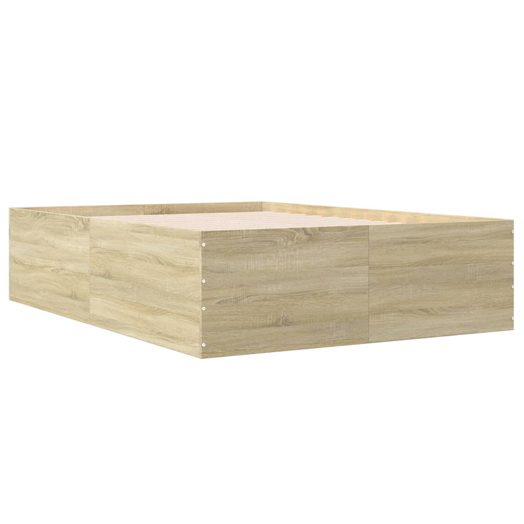 Cadru de pat, stejar sonoma, 120x190 cm, lemn prelucrat GartenMobel Dekor
