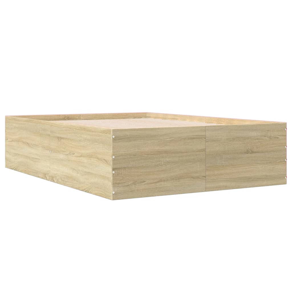 Cadru de pat, stejar sonoma, 140x190 cm, lemn prelucrat GartenMobel Dekor