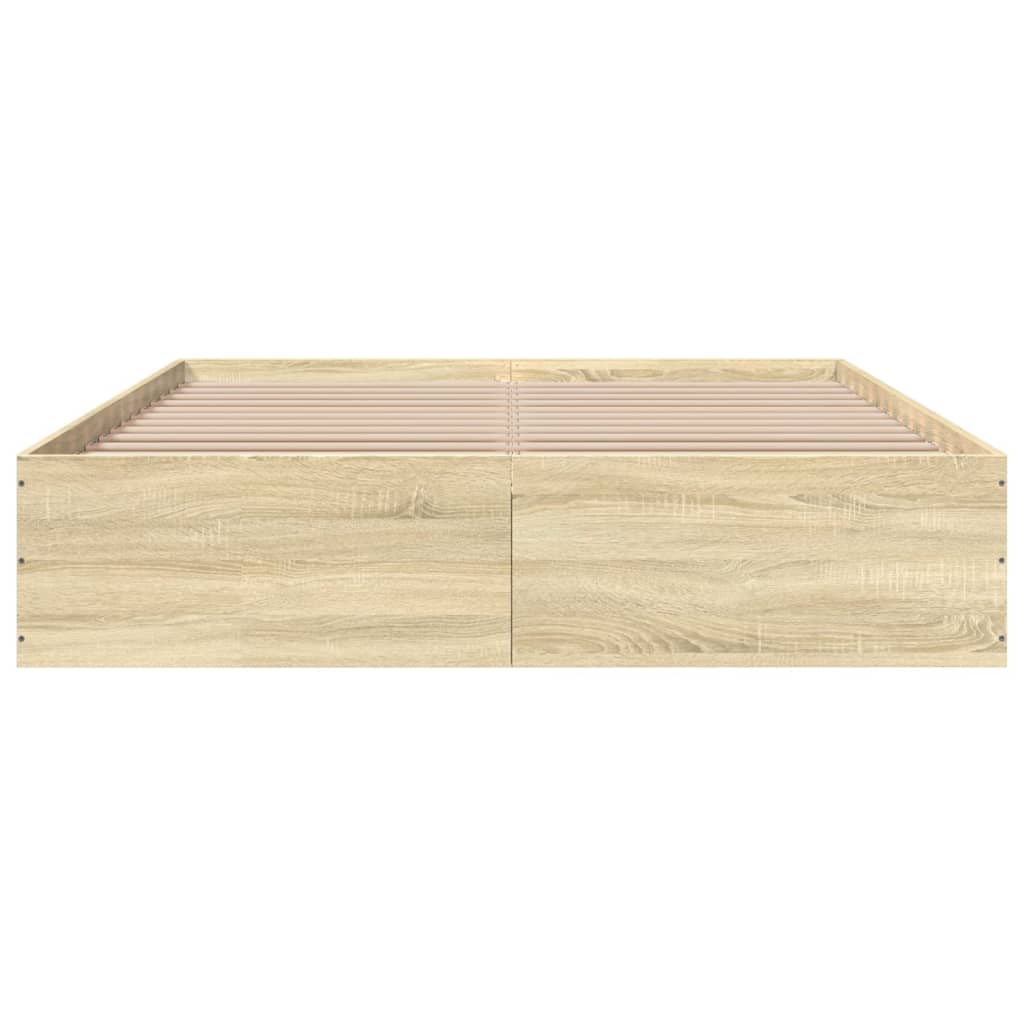 Cadru de pat, stejar sonoma, 150x200 cm, lemn prelucrat GartenMobel Dekor