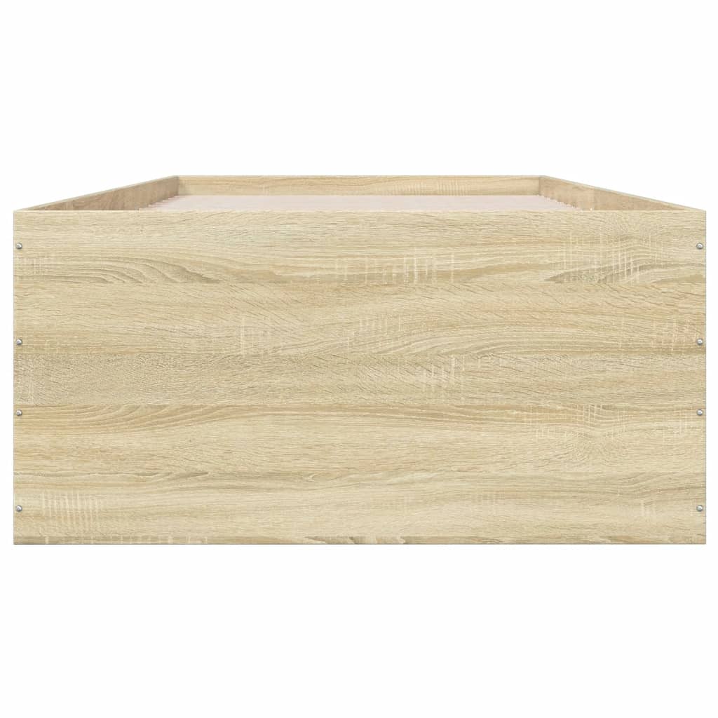 Cadru de pat, stejar sonoma, 75x190 cm, lemn prelucrat GartenMobel Dekor