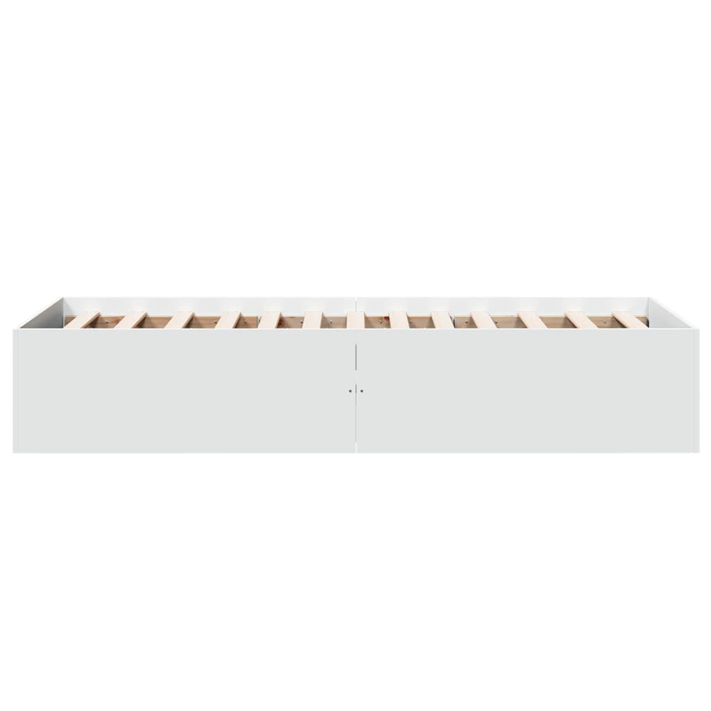 Cadru de pat, alb, 100x200 cm, lemn prelucrat GartenMobel Dekor