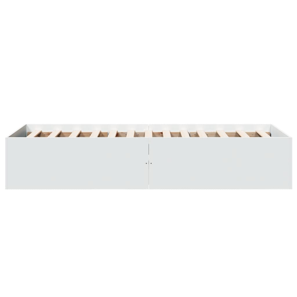 Cadru de pat, alb, 90x200 cm, lemn prelucrat GartenMobel Dekor