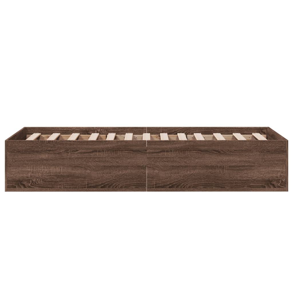 Cadru de pat, stejar maro, 90x190 cm, lemn prelucrat GartenMobel Dekor