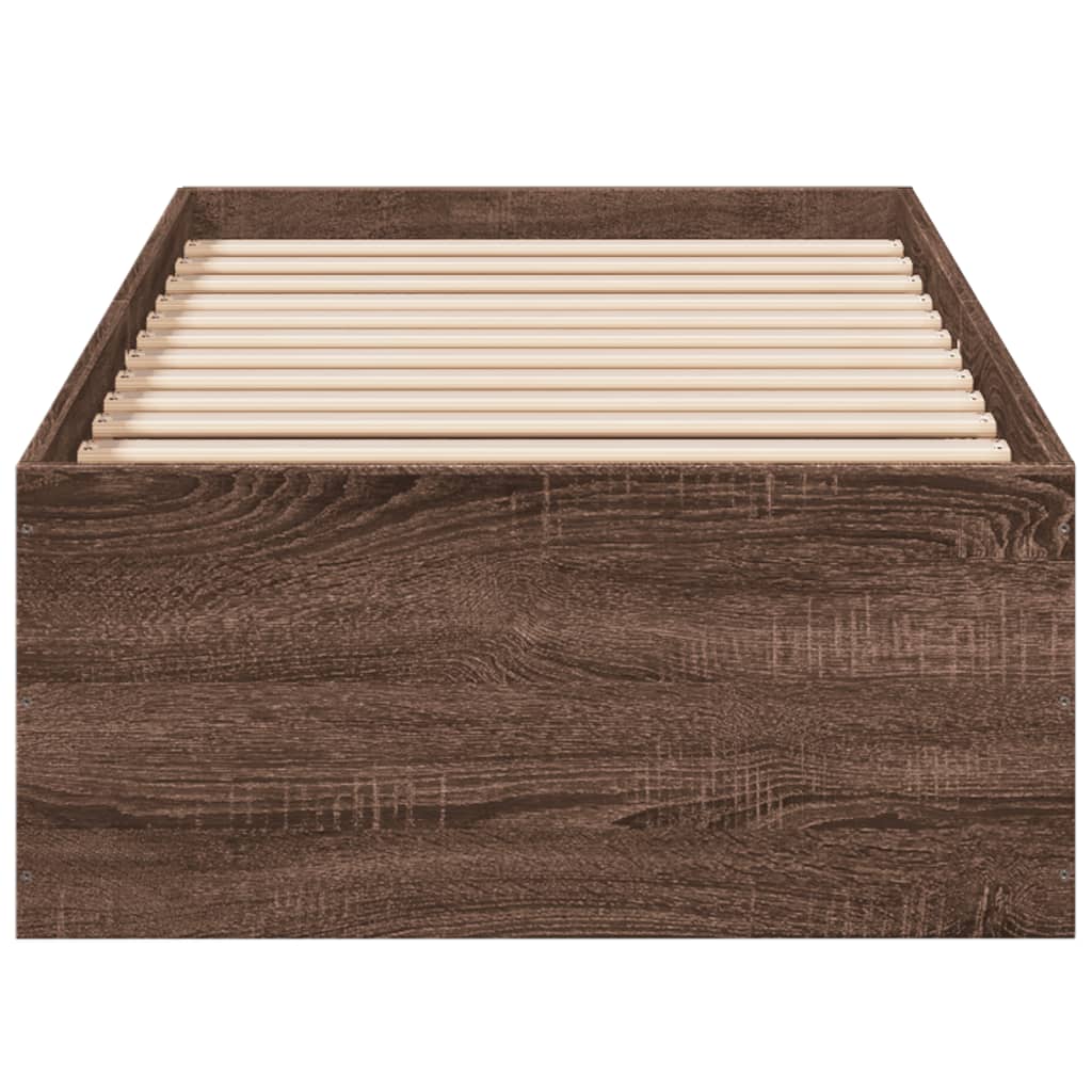 Cadru de pat, stejar maro, 90x190 cm, lemn prelucrat GartenMobel Dekor