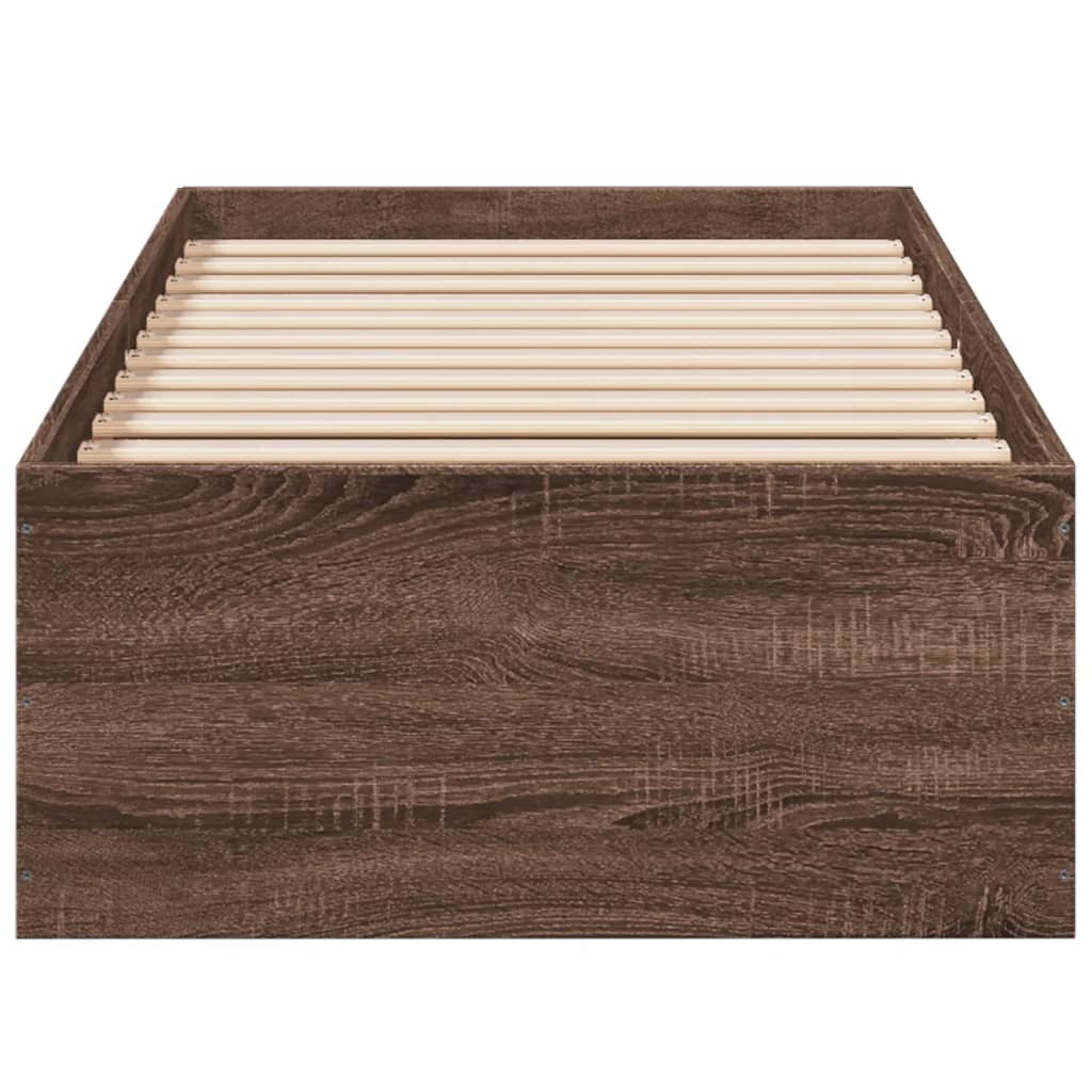 Cadru de pat, stejar maro, 90x200 cm, lemn prelucrat GartenMobel Dekor