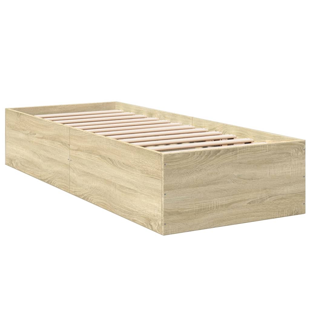 Cadru de pat, stejar sonoma, 90x190 cm, lemn prelucrat GartenMobel Dekor