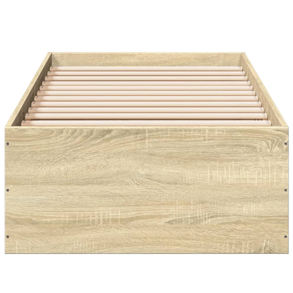 Cadru de pat, stejar sonoma, 90x200 cm, lemn prelucrat GartenMobel Dekor