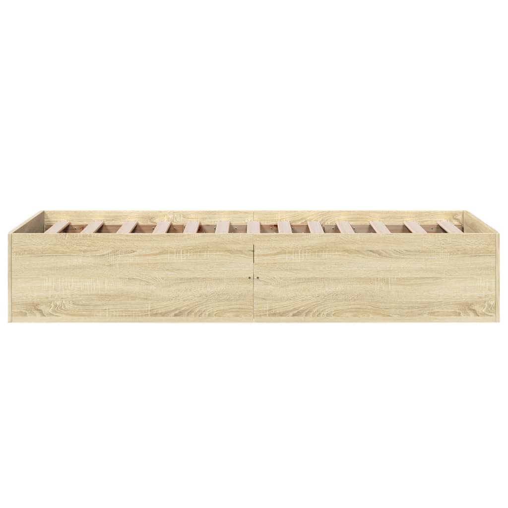 Cadru de pat, stejar sonoma, 90x200 cm, lemn prelucrat GartenMobel Dekor