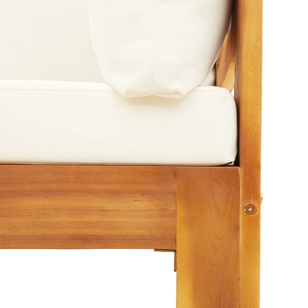 Canapea de colț de grădină, cu perne, lemn masiv acacia GartenMobel Dekor