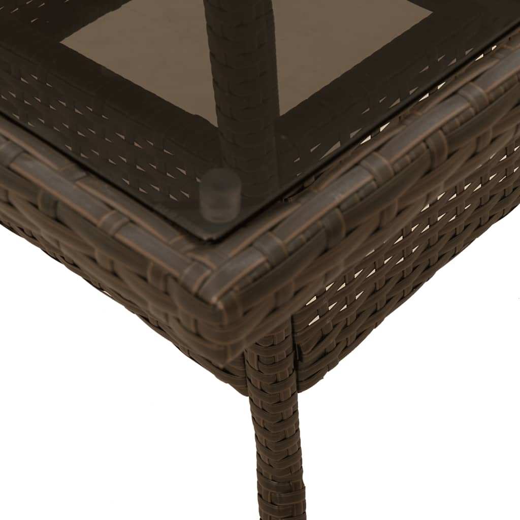 Set mobilier de grădină cu perne 5 piese maro poliratan&sticlă GartenMobel Dekor